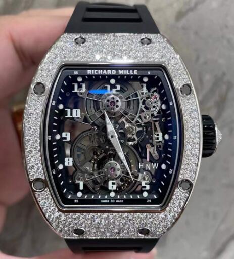 Review Richard Mille RM17-01 White Gold Full Set diamonds Replica Watch